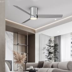 Immax NEO 07135-S-LED Stropný ventilátor FRESH 18W/230V Wi-Fi Tuya chrom+DO