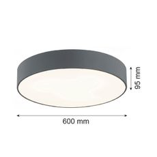 Argon 2083 - Stropné svietidlo DARLING 5xE27/15W/230V pr. 60 cm šedá