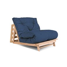 MarLiving Rozkládací futonové křeslo LAYTI 02 90 cm z masivu/modré