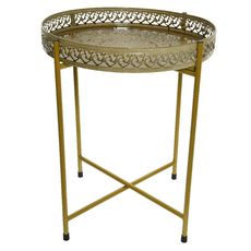 Ambia Home PRÍRUČNÝ STOLÍK, zelená