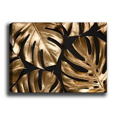 Wallity Obraz GOLDEN MONSTERA 70 x 100 cm