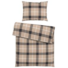 Esposa POSTEĽNÁ BIELIZEŇ, flanel, antracitová, prírodná farba, 140/200 cm