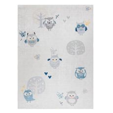 Dywany Łuszczów , Detský kusový koberec Bambino 1161 Owls grey, 160x220, šedá, detská izba