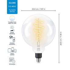 LED Stmievateľná žiarovka G200 E27/6,5W/230V 2700-6500K CRI 90 Wi-Fi - WiZ