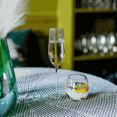 Poháre na šampanské, set 6 ks, 280 ml, ružová, CELESTE TYP 1