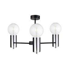 Luster na tyči ARD 3xE27/60W/230V čierna/lesklý chróm