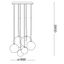 Ideal Lux - LED Luster na lanku EQUINOXE 6xG4/2W/230V pr. 65 cm mosadz/dymová