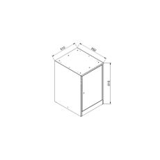 Zásuvková dielenská skrinka na náradie k pracovnému stolu GD, 810 x 592 x 510 mm, modrá