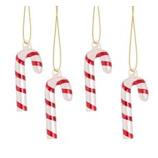 Sklenené vianočné ozdoby v súprave 4 ks Candy Cane – Sass & Belle