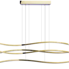 Dizajnový luster Waves stmievateľný zlaté