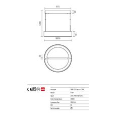 Redo 01-924 - LED Luster na lanku BOND LED/47W/230V 3000K šedá