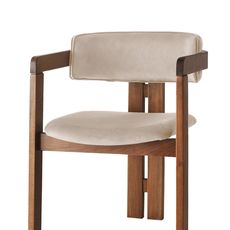 Kalune Design Jídelní židle CO Velvet z masivu béžová/ořech