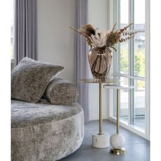 Kovový okrúhly odkladací stolík ø 25 cm Salo – House Nordic