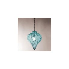 SIRU - Luster na reťazi GOCCIA 1xE27/60W/230V pr. 25 cm modrá/hnedá benátske sklo