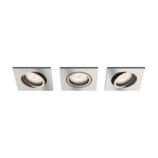 Philips myLiving - Zápustné LED svietidlo 9x9 cm, GU10, 3 ks, matný chróm 915005424731