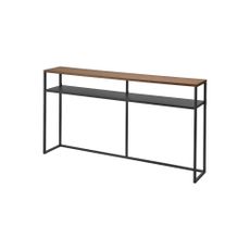 Konzolový stolík v čiernej a tmavo hnedej farbe v dekore jaseňa 20,5x126 cm Tower – YAMAZAKI