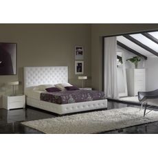 Estila Elegantná chesterfield posteľ ALMA s koženým čalúnením a úložným priestorom 200cm