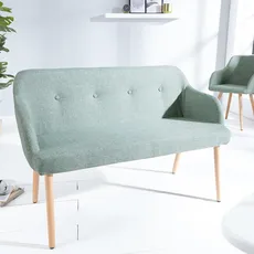 Estila Štýlová sivo zelená čalúnená lavica Scandinavia 116cm