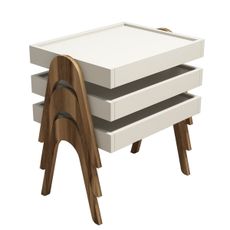 Odkladací stolík Roma Cream, 3 ks