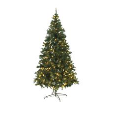 KONDELA Christmas Typ 5 LED450 vianočný stromček s osvetlením 220 cm zelená