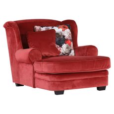 Ambia Home KRESLO UŠIAK, textil, červená