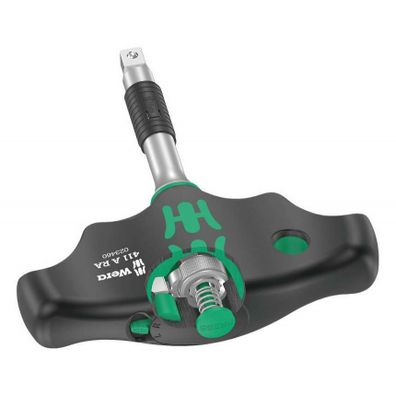Wera 023460 Ručný držiak zásuviek typ 411 RA s T-rukoväťou a 1/4" adaptérom