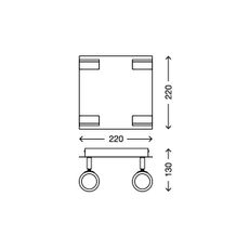 Briloner 2212-048 - LED Kúpeľňové bodové svietidlo SURF 4xLED/4,5W/230V