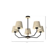 Luster na tyči ETNA 5xE27/60W/230V