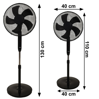 LONGWELL INDUSTRIAL LTD Stojanový ventilátor 45W, 3 režimy, 5 lopatiek, diaľkové ovládanie