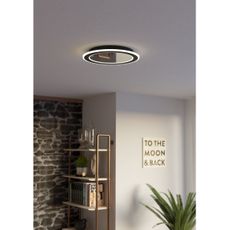 Eglo 901238 - LED Stmievateľné stropné svietidlo MACCHIONI LED/20W/230V čierna + DO