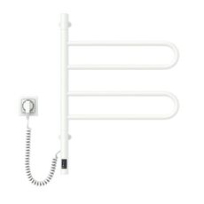 Elektrický otočný sušák na uteráky FOUETTE 128W/230V 64,6 cm IP44 biely