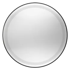 Hector Kulaté nástěnné zrcadlo s LED osvětlením Beniamino 70 cm černé