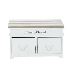 KONDELA Seat Bench 1 New lavica do predsiene s úložným priestorom biela / svetlohnedá
