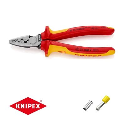 Knipex 97 78 180 T Krimpovacie kliešte na koncové otvory s upevňovacím okom VDE