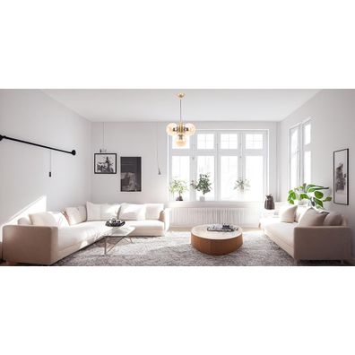 Žlté/v zlatej farbe závesné svietidlo so skleneným tienidlom ø 15 cm Hector – Squid Lighting