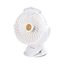Aigostar - Nabíjací stolný ventilátor s klipom 2W/5V 2400mAh USB biela