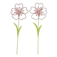 Súprava 2 zapichovadiel do kvetináča Ego Dekor Rose, výška 31 cm