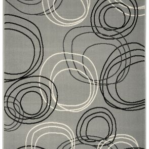 Alfa Carpets  Kusový koberec Circles grey - 80x150 cm