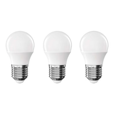 Teplé biele LED žiarovky v súprave 3 ks E27, 4 W – EMOS