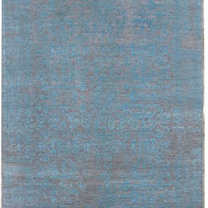 Diamond Carpets koberce Ručne viazaný kusový koberec Diamond DC-JK 1 Silver / light blue - 180x275 cm