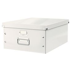Biely kartónový úložný box s vekom 37x48x20 cm Click&Store – Leitz