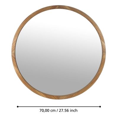 Eglo 425038 - Nástenné zrkadlo BANI pr. 70 cm hnedá