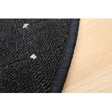 Condor Carpets , Kusový koberec Udinese antracit guľatý, 120x120 (priemer) kruh, šedá, chodba / predsieň