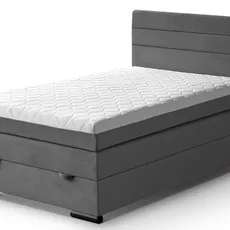 Kontinentálna boxspring posteľ LORA 200x120, tm. sivá (mono 247)