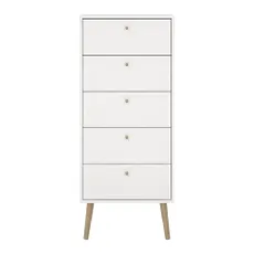 Biela vysoká komoda 50x120 cm Bodo – Tvilum