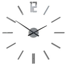 ModernClock 3D nalepovacie hodiny Carlo sivé