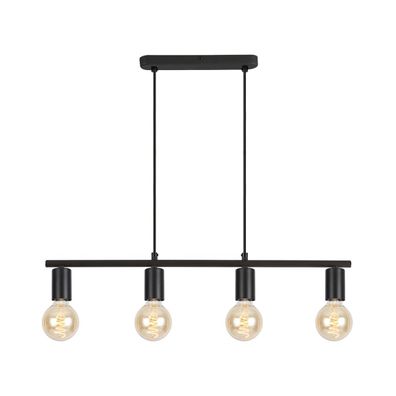 Klausen KL114003 - Luster na lanku STRICT 4xE27/15W/230V čierna
