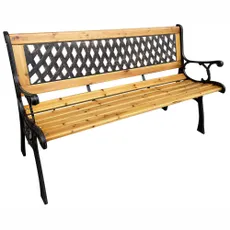 Ak furniture Zahradní lavička MIRT béžová/jedlové dřevo