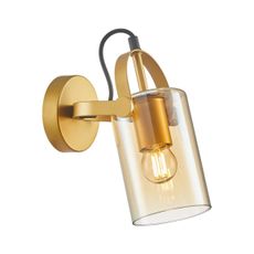 ITALUX WL-32453-1 GD+AMB -Nástenné bodové svietidlo NANESMA 1xE27/40W/230V zlatá