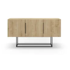 Nízka komoda v dekore duba v prírodnej farbe 150x80 cm Titan – Marckeric